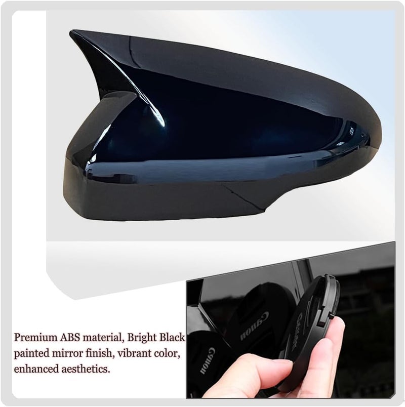 MUXEE Side Rear View Mirror Cover for Honda CRV 2023 2024 2025 2026 Bright Black Turn Signal Housing Cover Accessories(with Turn Signal housing Slot.) - Image 5